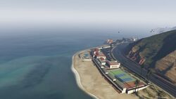Aerial view of the country club from helicopter.