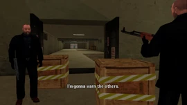 Many hitmen are guarding the basement.