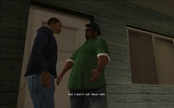 Though Smoke assures CJ that he doesn't tell C.R.A.S.H. anything about GSF business.