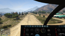 Landing at the airfield.