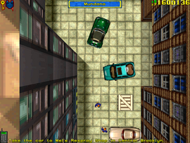 The protagonist is told to respray the car at Mel's respray shop in Central Brocklyn.