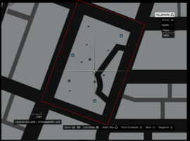 Approximate out-of-bounds zone.