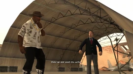 Toreno releases CJ from his hold and tells him to smell the coffee.