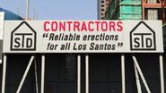 Sign in the Mile High Club's construction site.