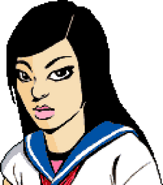 Artwork of Yuka Kasen as seen in the game's main menu.