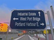 Sign showing that the Beta name was West Port Bridge.