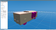 Example of collision meshes rendered on a Granger 3600LX.