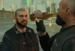 In-game Brian without his glasses.