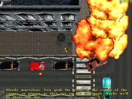 The golden tank is destroyed.