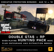 Double GTA$ & RP during Hunting Pack.