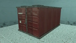 Unique mission-only shipping container in 