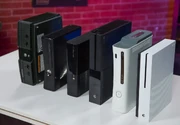 All Xbox consoles displayed next to each other.