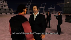 Miguel compliments Toni for his courage.