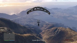 Parachuting down