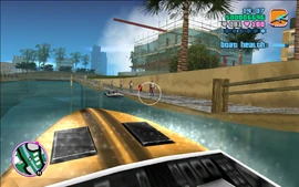 Tommy taking out the gunmen on the jetty.