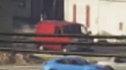 A Vapid cargo van at  in an 