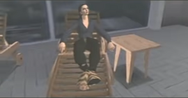 Footage of Maria Latore in the cutscene for Sayonara Salvatore in Trailer 1.