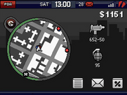 Grand Theft Auto: Chinatown Wars (DS version), having been integrated into its HUD.