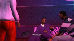 CJ asks what's going on.