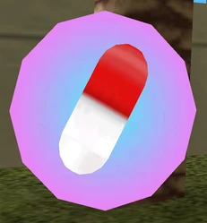 An adrenaline pill in Grand Theft Auto: Vice City.