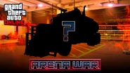 A silhouetted Cerberus advertising Arena War vehicle variant discount contest.