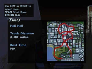 Heli Hell race map.