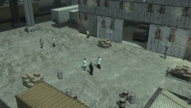 Zhou Ming's Triad gangsters at his warehouse during Harboring a Grudge.