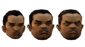 From left to right: Luigi, Toni (Luigi head texture) and Toni (final head texture).