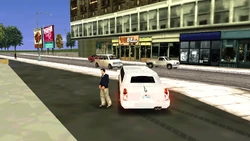 Dropping him off safely.