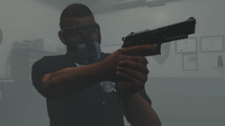 Police officers wearing a gas mask will not get knocked out by the BZ Gas.