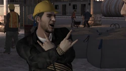 Yusuf at his construction site.