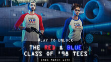 Red & Blue Class of '98 T-Shirts.