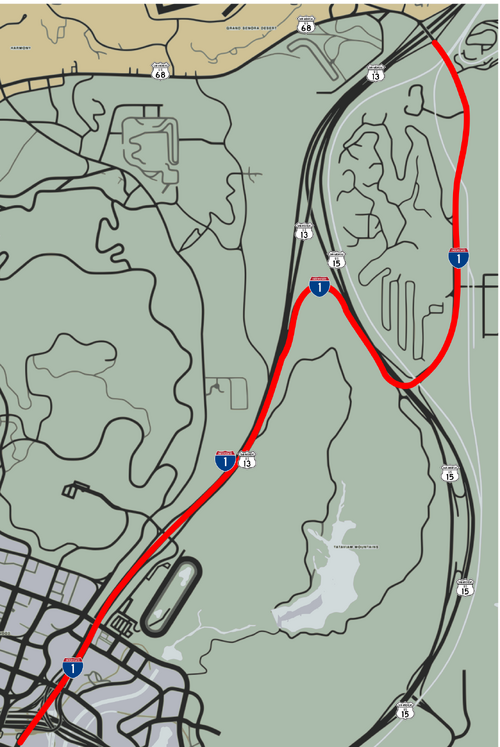 Interstate 1 Map