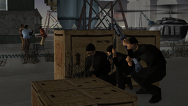 Overseeing the deal between the Forelli and Vance Crime Families.