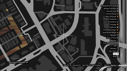 The Taxi marked on the map.