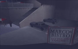 Mike Forelli walking out of the restaurant.