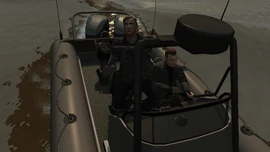 Arms dealers on a Dinghy.