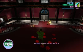 KeepYourFriendsClose-GTAVC-SS40.jpg (173 KB) Tommy and Sonny having a final stand-off; Tommy kills Sonny and finally takes revenge on him for taking fifteen years of his life.