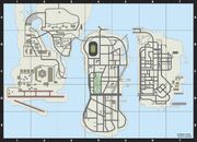 A map of Liberty City in GTA Liberty City Stories. Located behind the observatory the Upstate tunnel is visible.