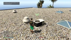 Place a gas canister on the first air conditioning unit