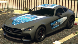 Cherenkov Blue livery for the Schlagen GT in Grand Theft Auto Online.