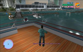 Tommy has to kill the DGSE agents attacking the yacht.