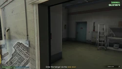 Enter via the side door