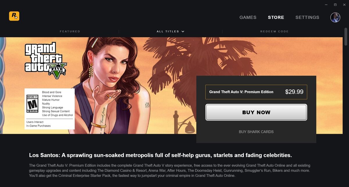 Epic Games Store, GTA Wiki