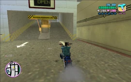 Tommy entering the carpark.