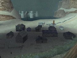 Las Brujas at night during a thunderstorm.