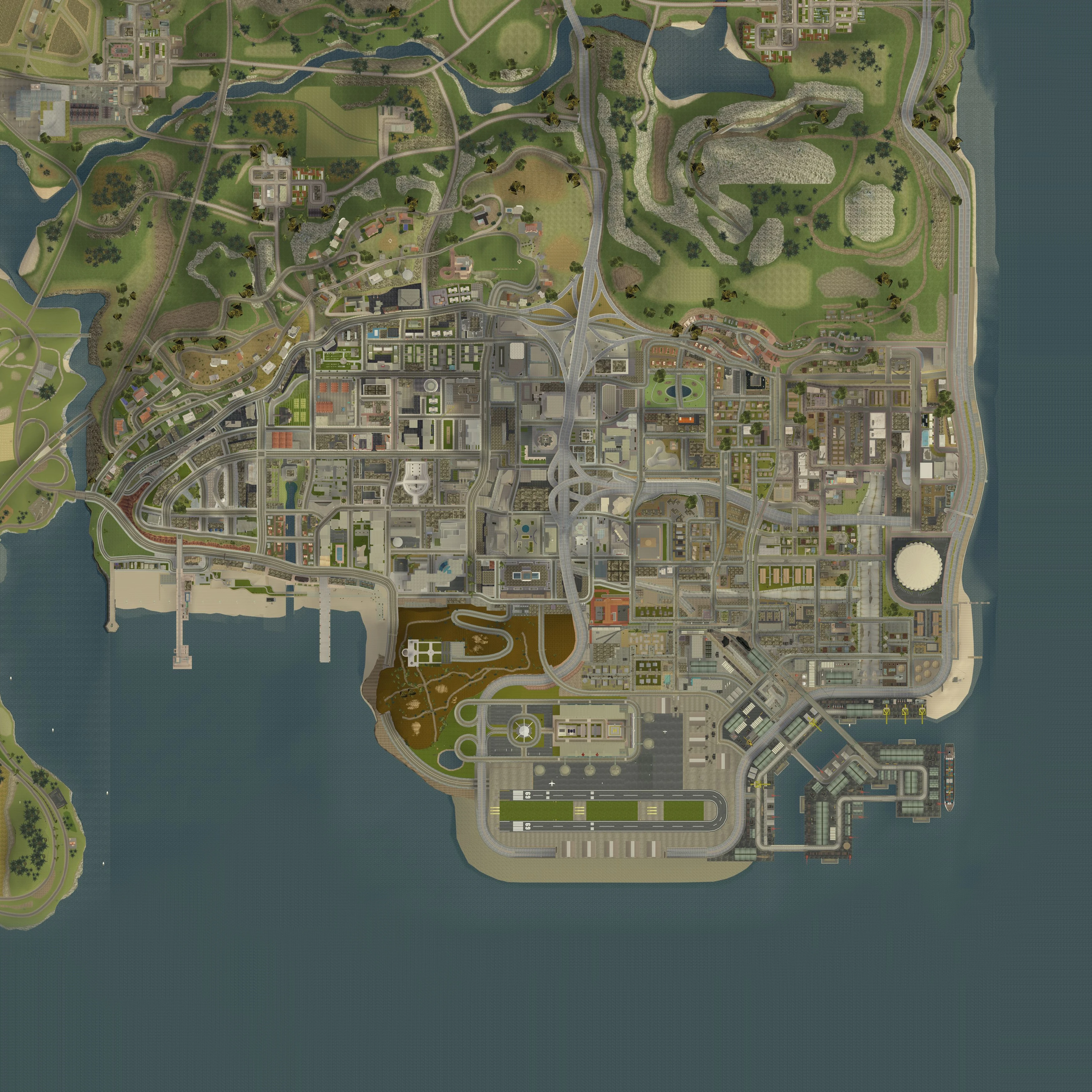 Los Santos San andreas グラセフ　1枚。 GTA V Map Concept of San Andreas (LS/SF/LV) with Paleto Bay in an