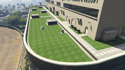 The roof terrace from the back.