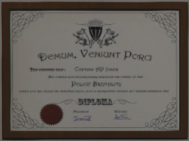 Brutality diploma.