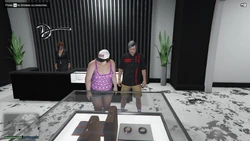In the casino store.
